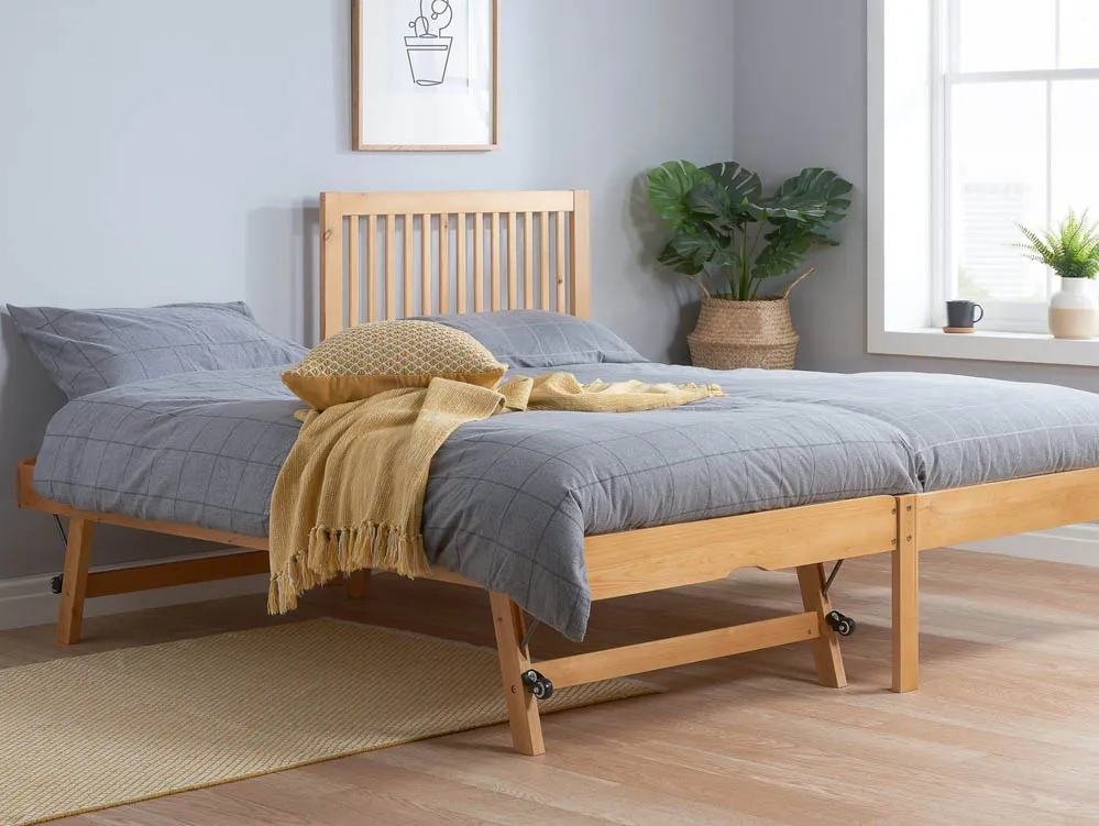Birlea Furniture & Beds Birlea Buxton 3ft Single Honey Pine Wooden Trundle Bed