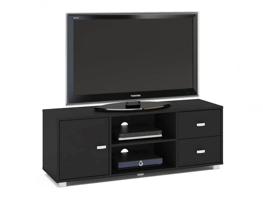 Birlea Furniture & Beds Birlea Covent Black High Gloss TV Unit
