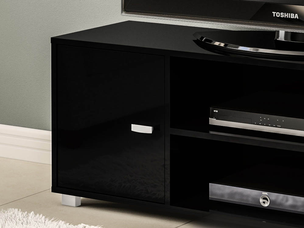 Birlea Birlea Covent Black High Gloss TV Unit (Flat Packed)