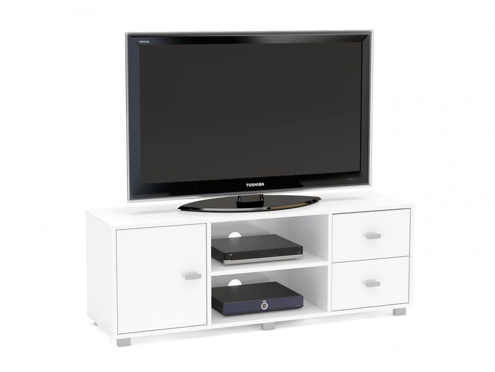 Birlea Birlea Covent White High Gloss TV Unit (Flat Packed)