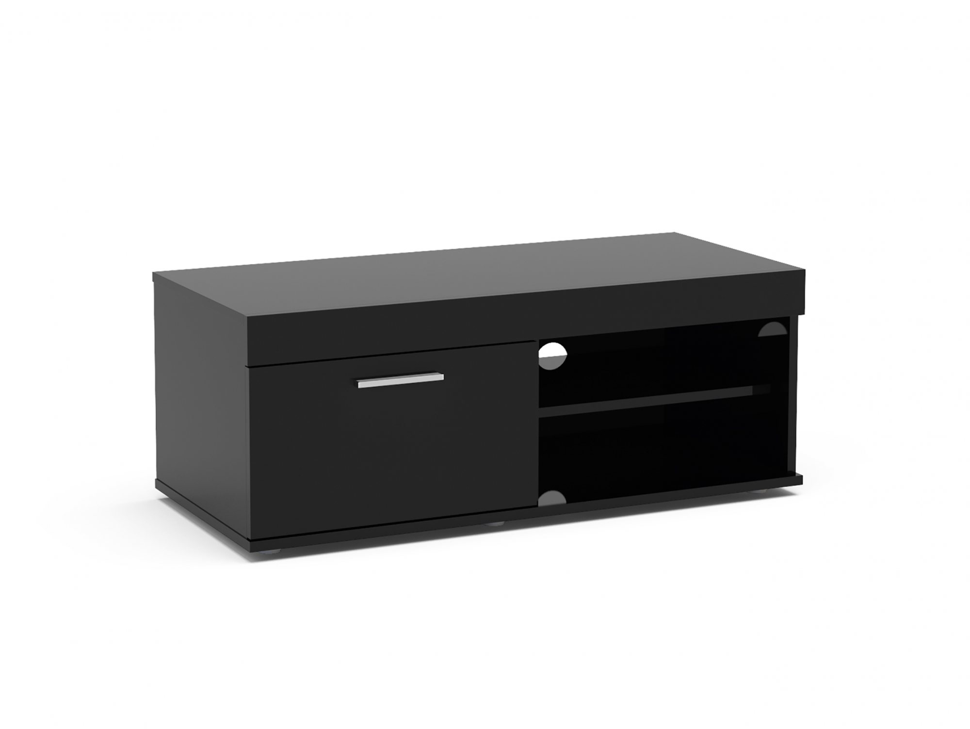 Birlea Birlea Edgeware Black High Gloss Small TV Unit (Flat Packed)
