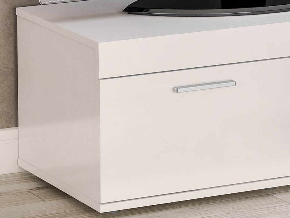 Birlea Birlea Edgeware White High Gloss Small TV Unit (Flat Packed)