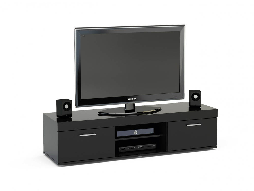 Birlea Birlea Edgeware Black High Gloss TV Unit (Flat Packed)