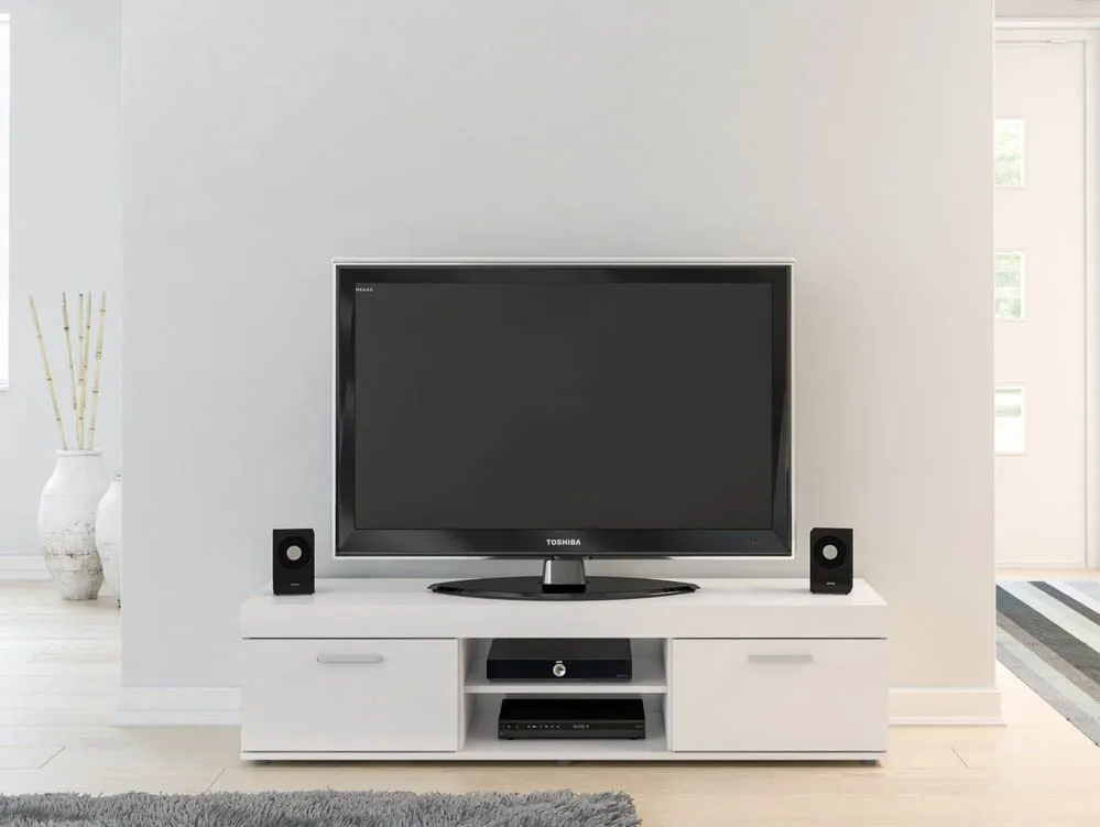 Birlea Furniture & Beds Birlea Edgeware White High Gloss TV Unit