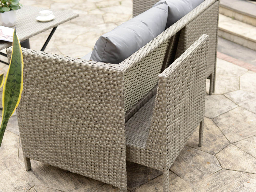 Ideal Products Ideal Products Nevada 4 Piece Space Saving Rattan Patio Set