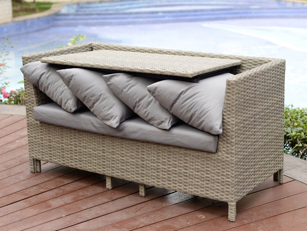 Ideal Products Ideal Products Nevada 4 Piece Space Saving Rattan Patio Set
