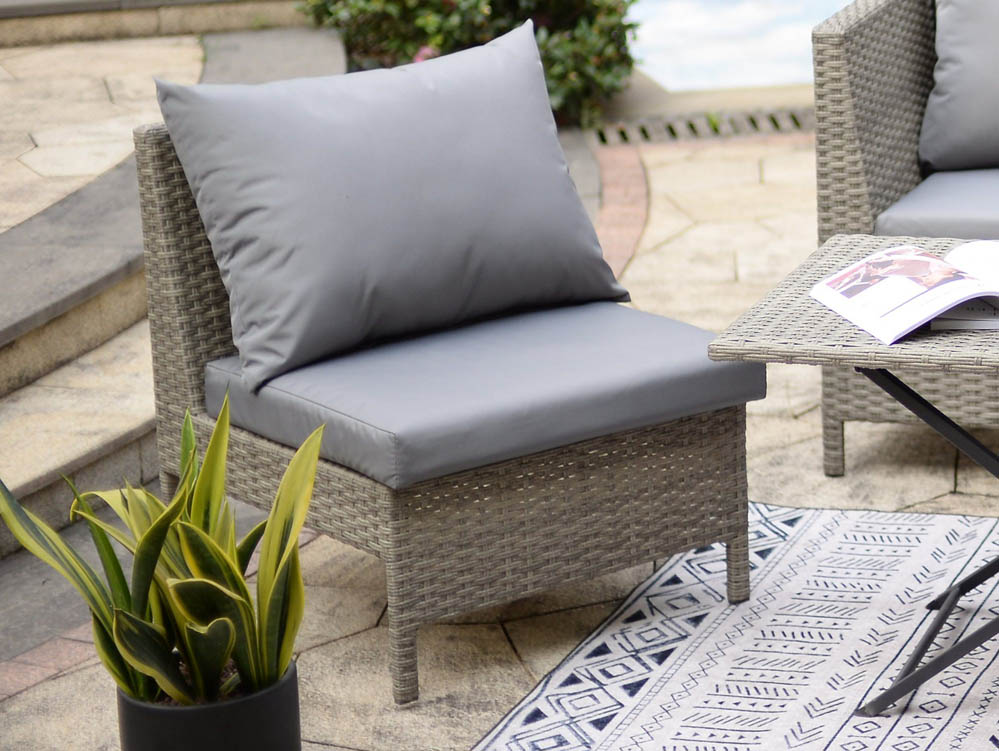 Ideal Products Ideal Products Nevada 4 Piece Space Saving Rattan Patio Set