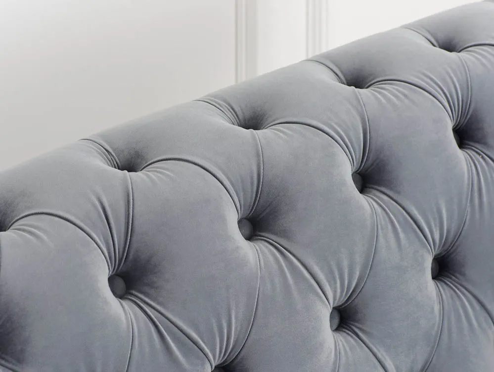 Birlea Birlea Chester Grey Velvet Fabric 2 Seater Sofa