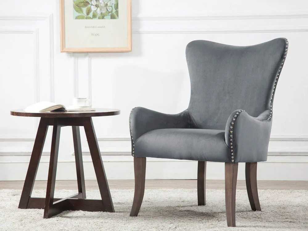 Birlea Furniture & Beds Birlea Ellis Grey Fabric Chair