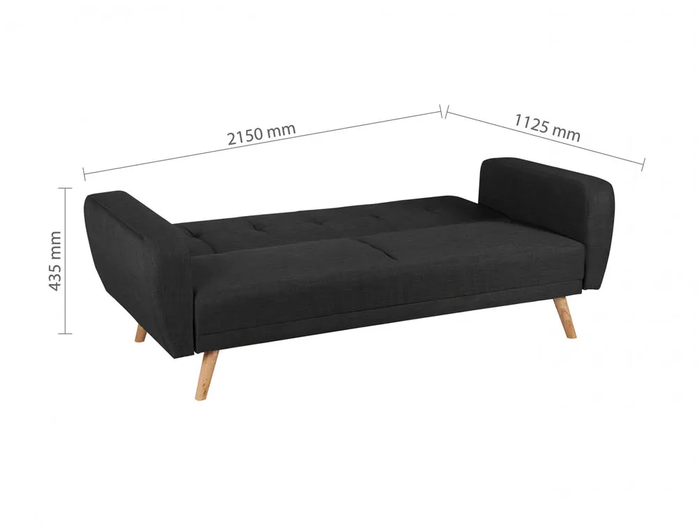 Birlea Birlea Farrow Large Grey Fabric Sofa Bed