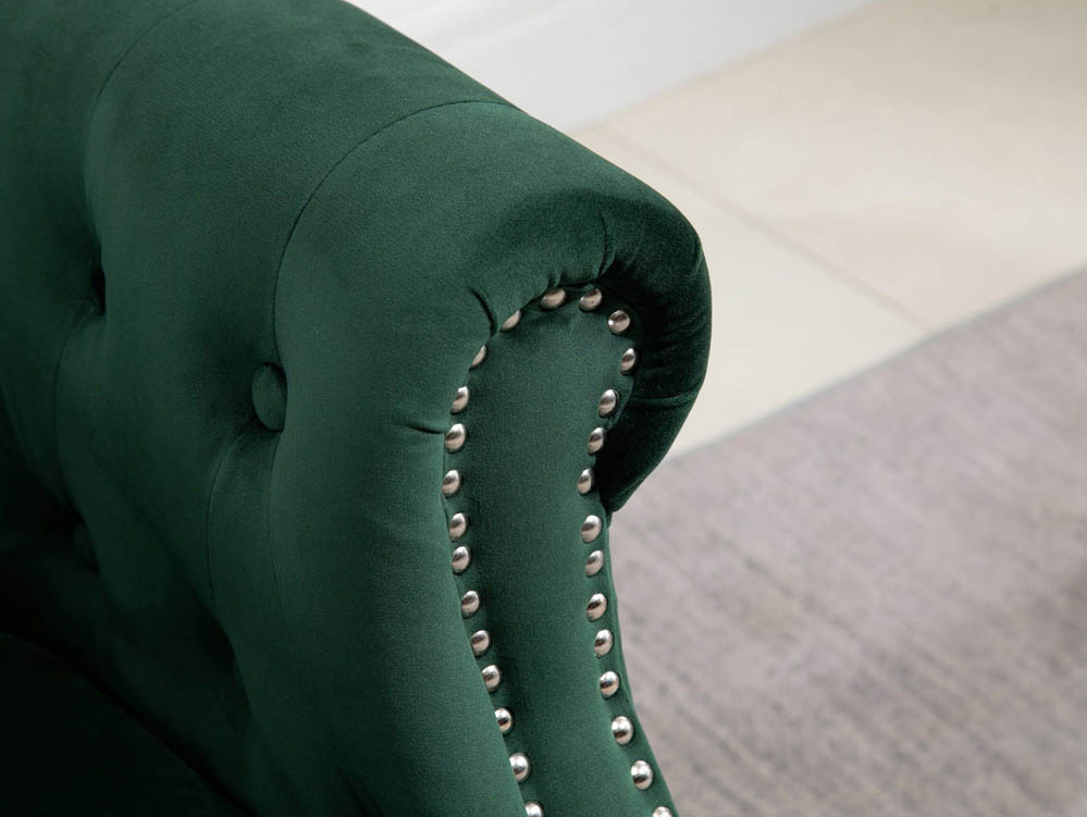 Birlea Birlea Freya Green Velvet Fabric Chair