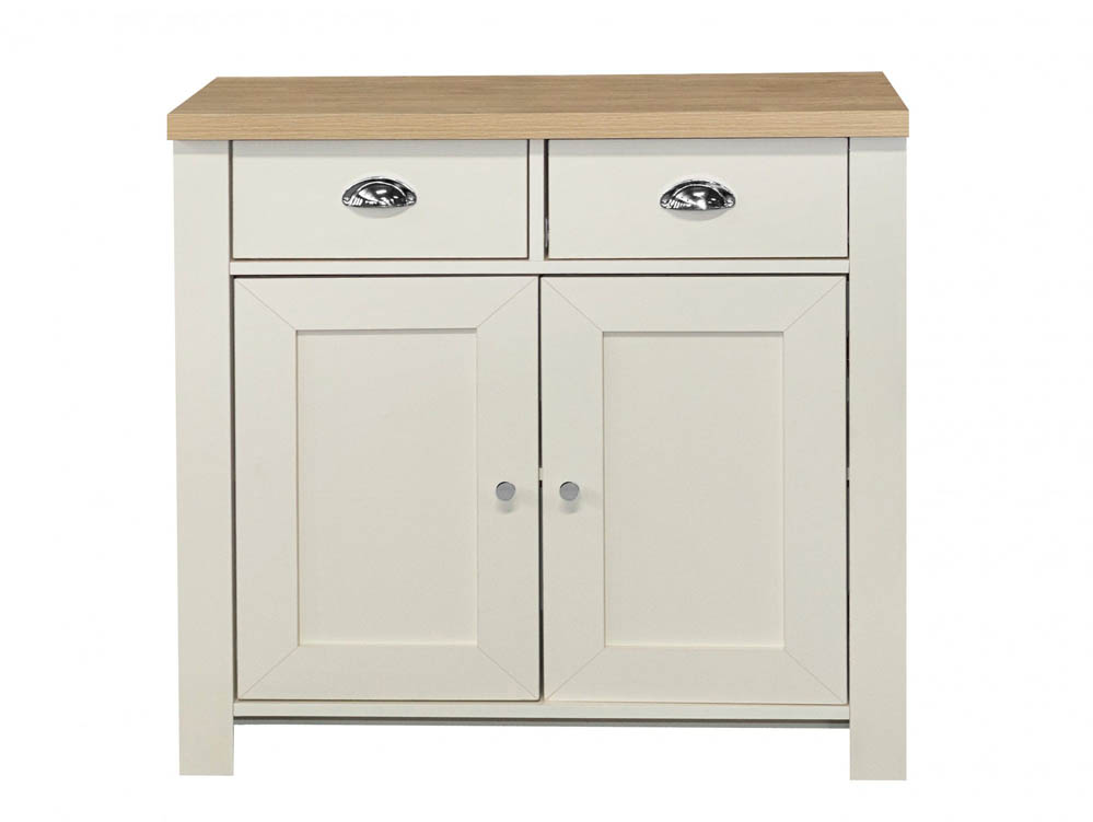 Birlea Birlea Highgate Cream and Oak Effect 2 Door 2 Drawer Sideboard (Flat Packed)