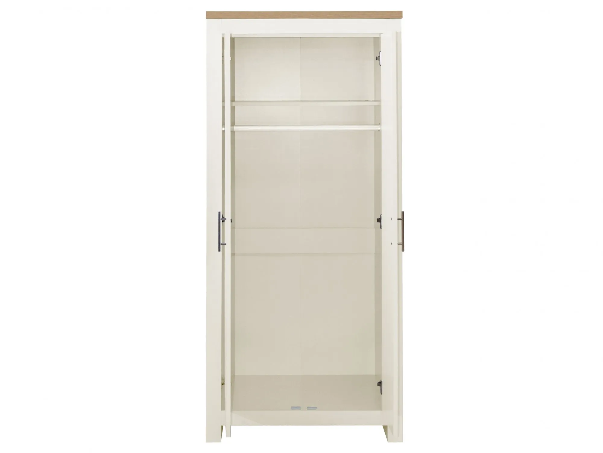 Birlea Furniture & Beds Birlea Highgate Cream and Oak Effect 2 Door Wardrobe