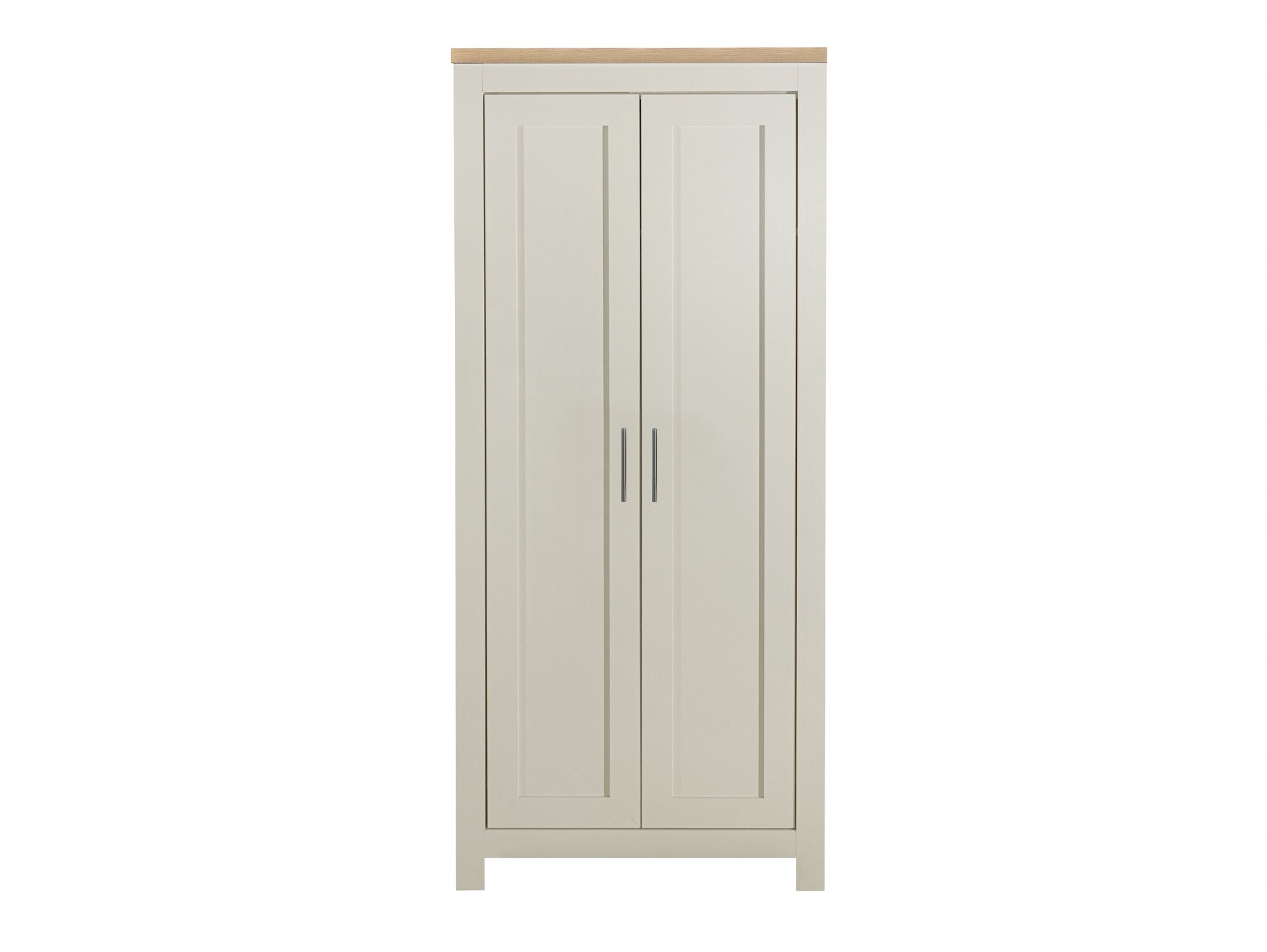Birlea Birlea Highgate Cream and Oak Effect 2 Door Wardrobe (Flat Packed)