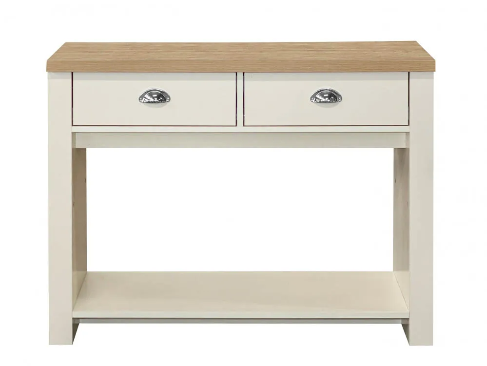 Birlea Birlea Highgate Cream and Oak Effect 2 Drawer Console Table