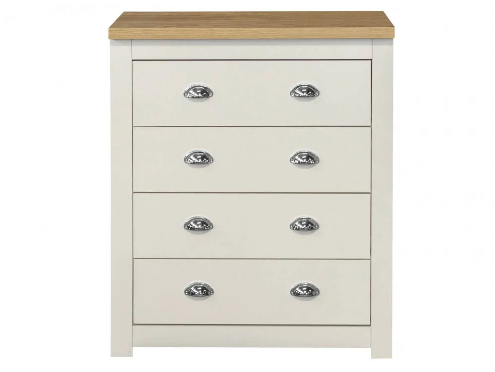 Birlea Birlea Highgate Cream and Oak Effect 4 Drawer Chest