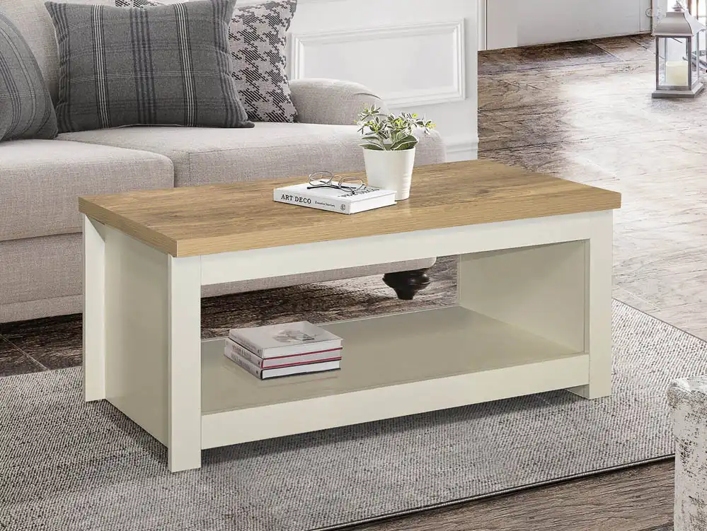 Birlea Birlea Highgate Cream and Oak Effect Coffee Table