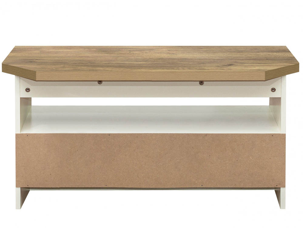 Birlea Birlea Highgate Cream and Oak Effect Corner TV Unit (Flat Packed)