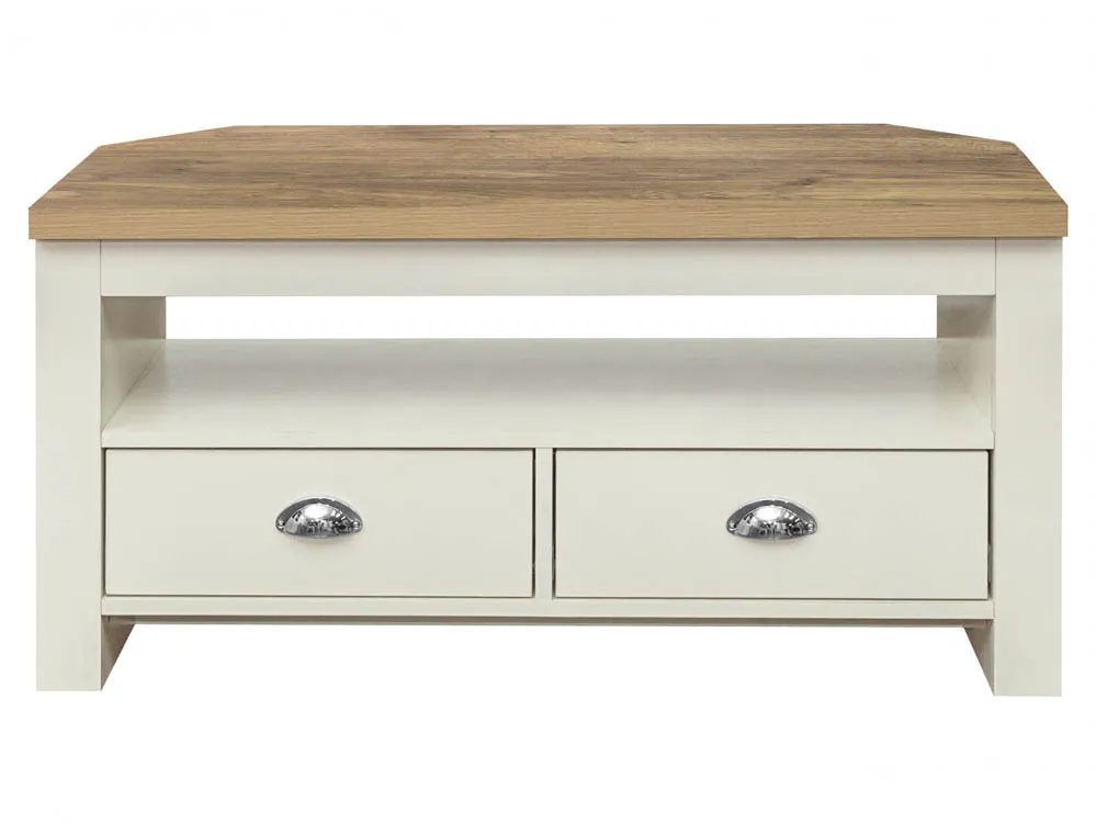 Birlea Birlea Highgate Cream and Oak Effect Corner TV Unit