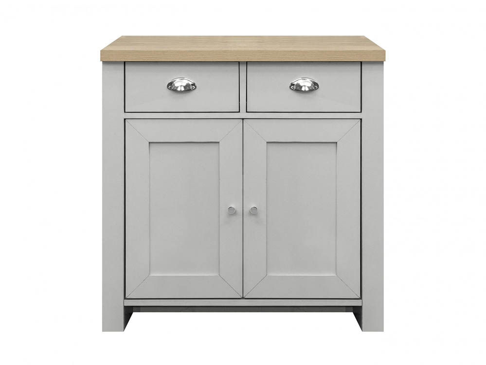 Birlea Birlea Highgate Grey and Oak Effect 2 Door 2 Drawer Sideboard (Flat Packed)