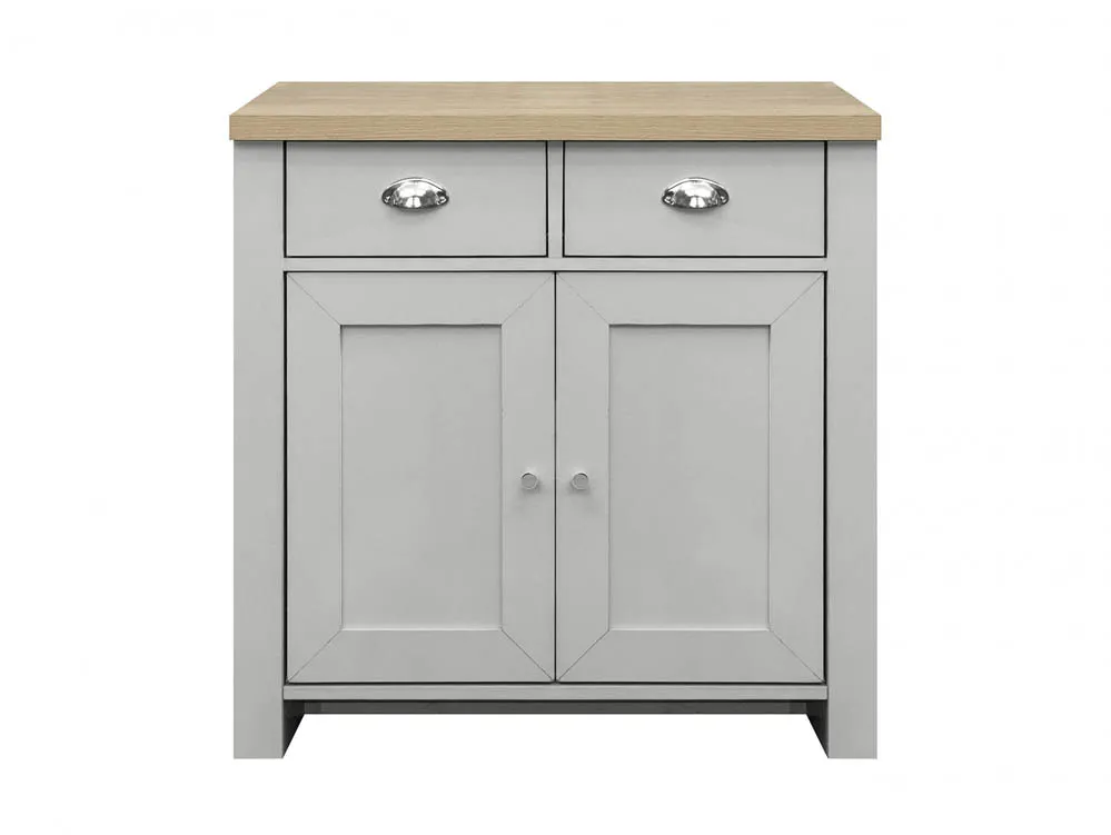 Birlea Birlea Highgate Grey and Oak Effect 2 Door 2 Drawer Sideboard