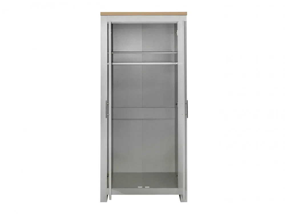 Birlea Birlea Highgate Grey and Oak Effect 2 Door Wardrobe