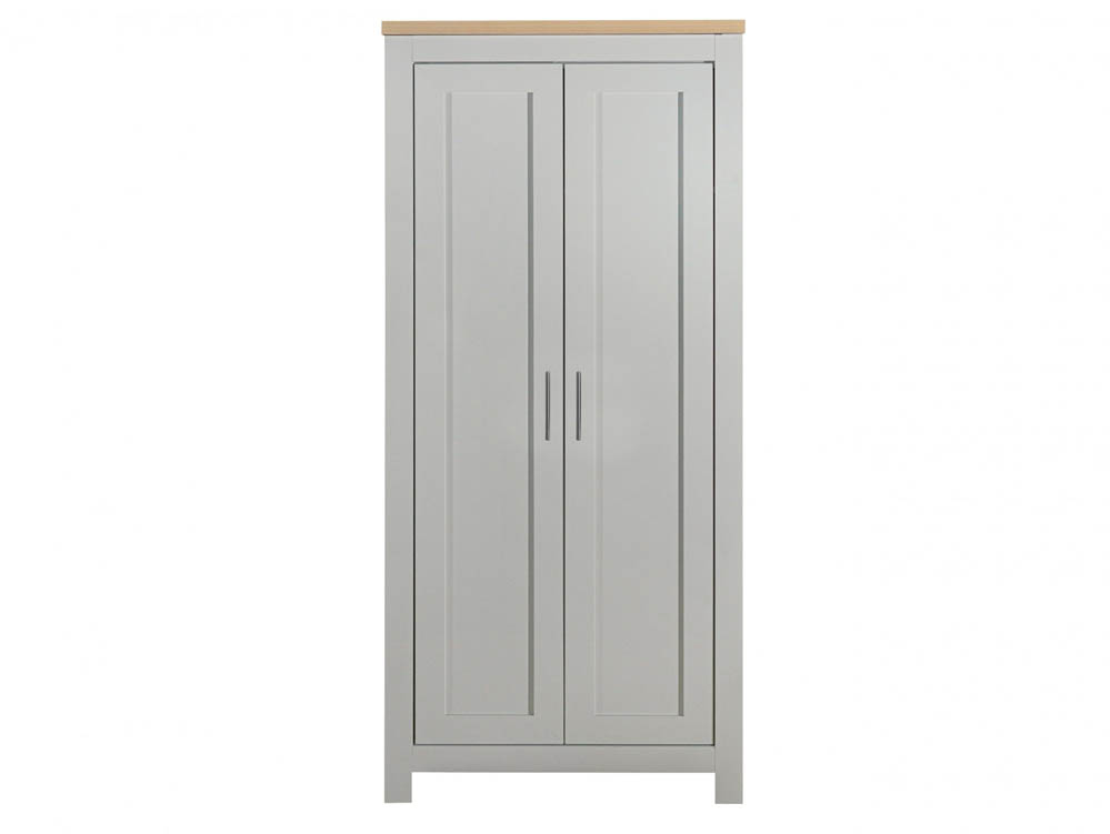 Birlea Birlea Highgate Grey and Oak Effect 2 Door Wardrobe (Flat Packed)