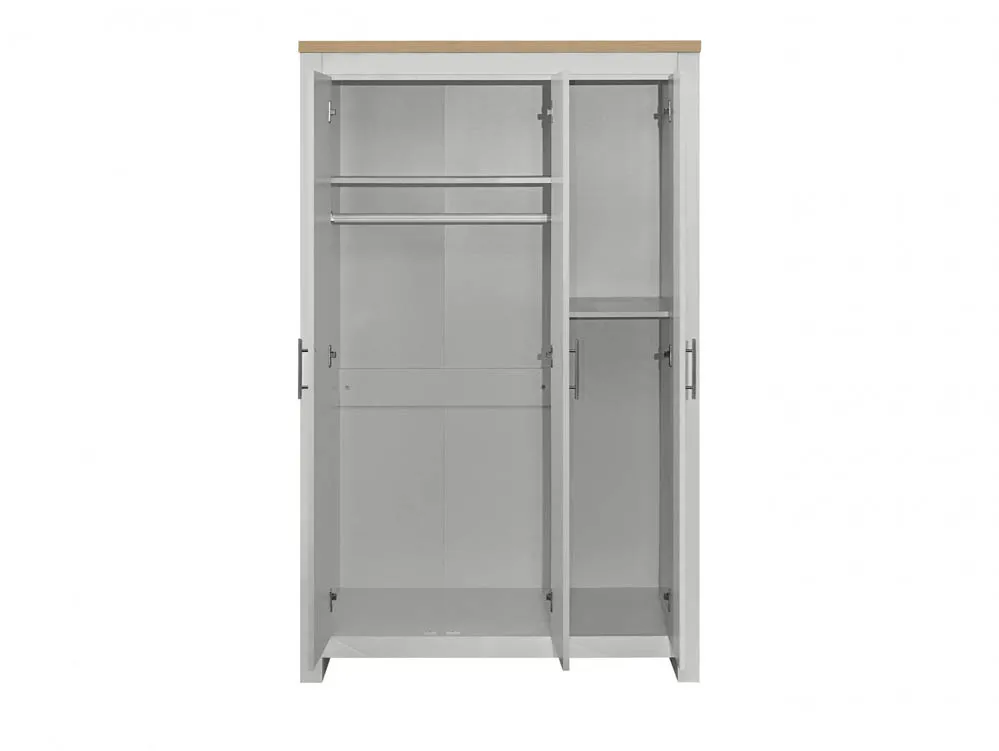 Birlea Birlea Highgate Grey and Oak Effect 3 Door Wardrobe