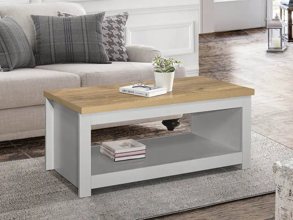 Birlea Furniture & Beds Birlea Highgate Grey and Oak Effect Coffee Table