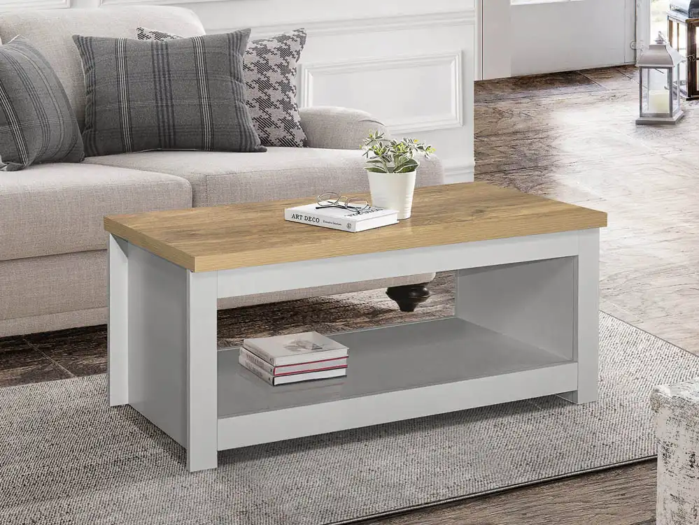Birlea Birlea Highgate Grey and Oak Effect Coffee Table