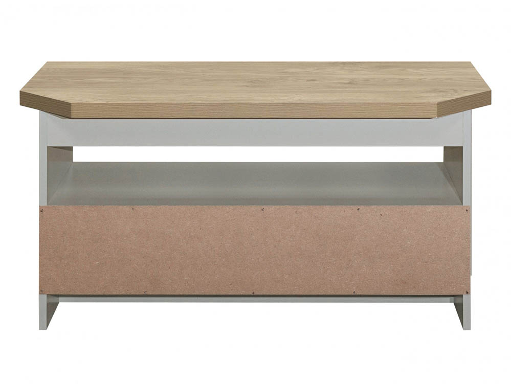 Birlea Birlea Highgate Grey and Oak Effect Corner TV Unit (Flat Packed)