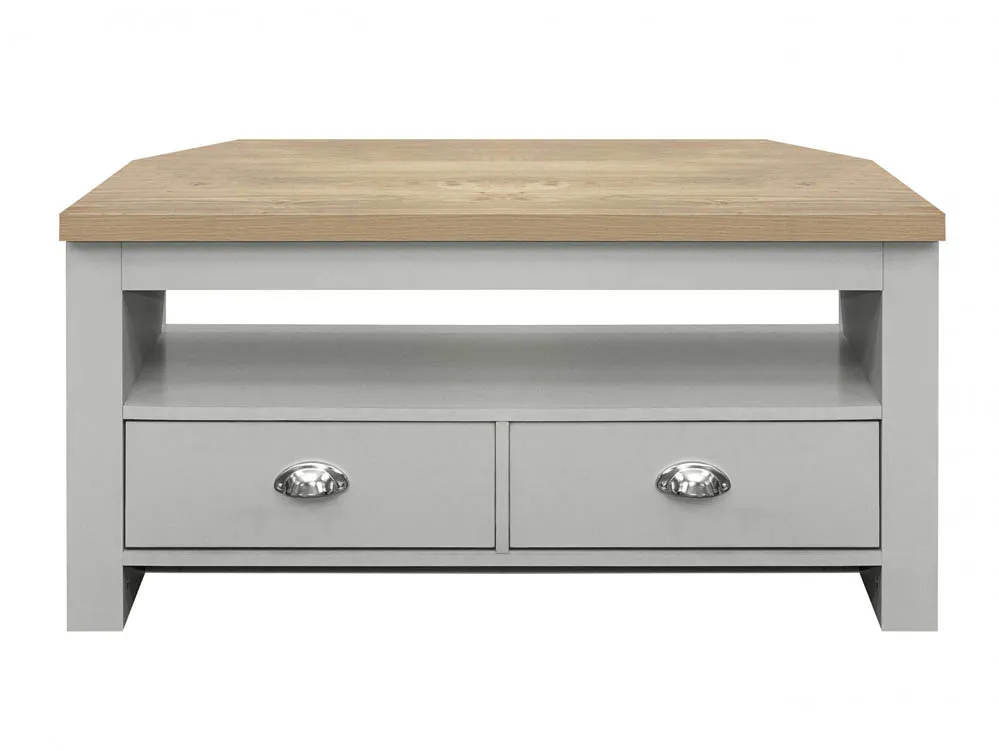 Birlea Birlea Highgate Grey and Oak Effect Corner TV Unit