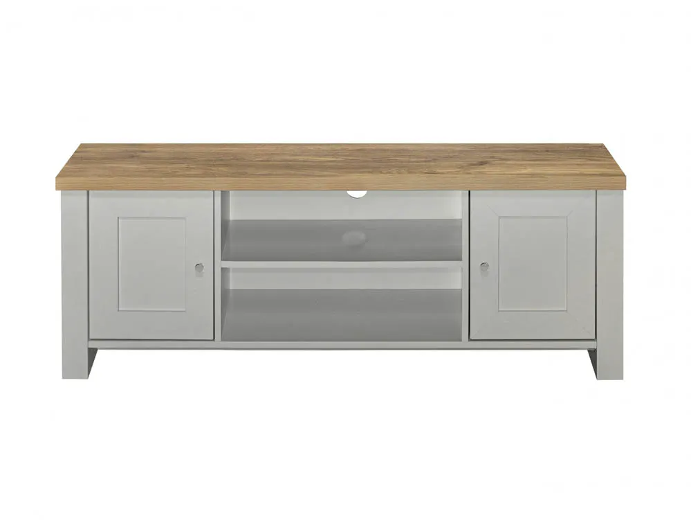 Birlea Furniture & Beds Birlea Highgate Grey and Oak Effect Large TV Unit