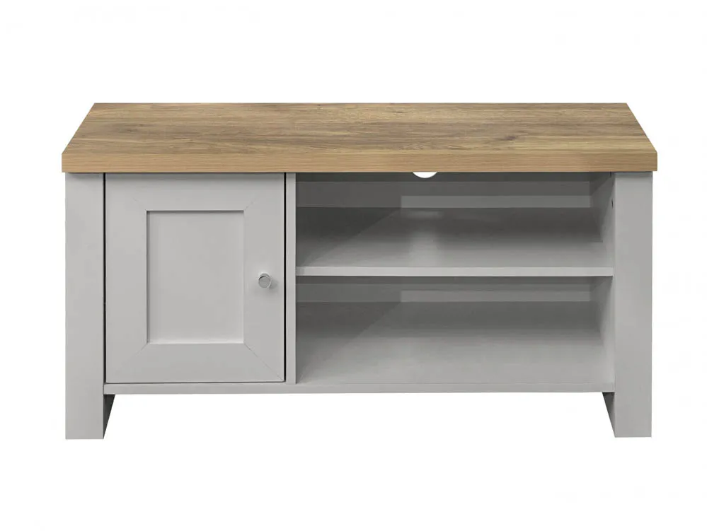 Birlea Furniture & Beds Birlea Highgate Grey and Oak Effect Small TV Unit