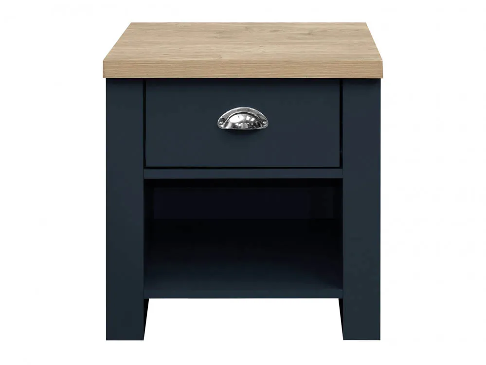 Birlea Birlea Highgate Navy and Oak Effect 1 Drawer Lamp Table