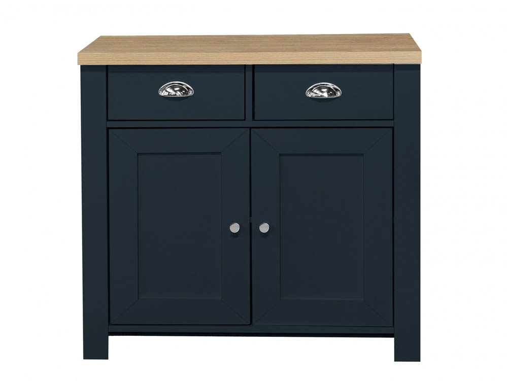 Birlea Birlea Highgate Navy and Oak Effect 2 Door 2 Drawer Sideboard (Flat Packed)