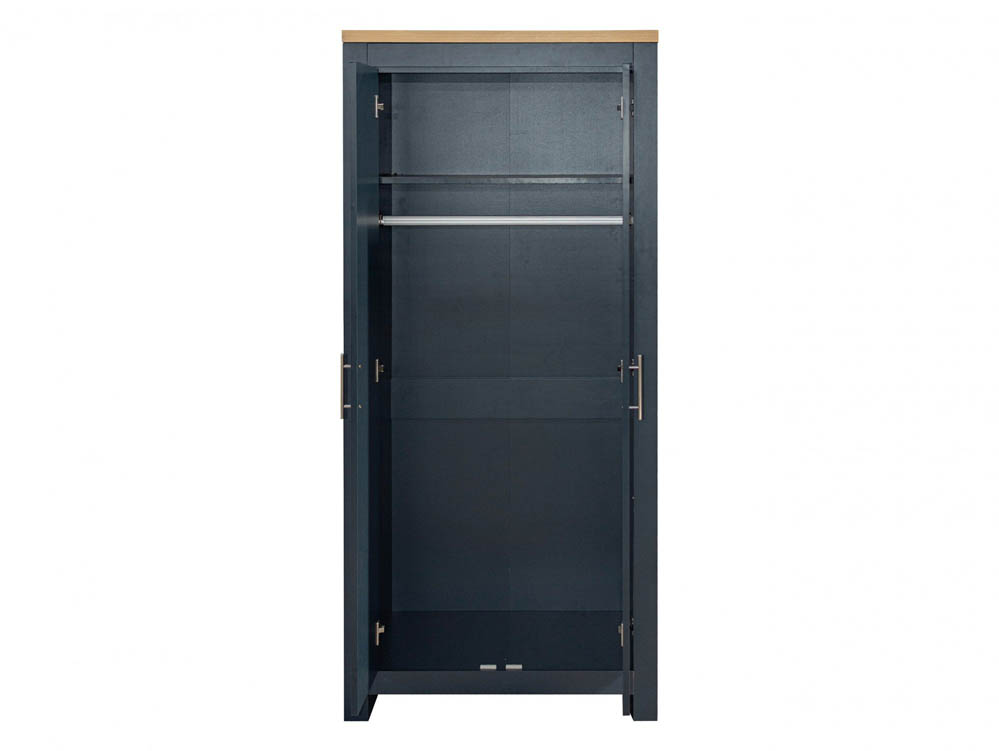 Birlea Birlea Highgate Navy and Oak Effect 2 Door Wardrobe (Flat Packed)