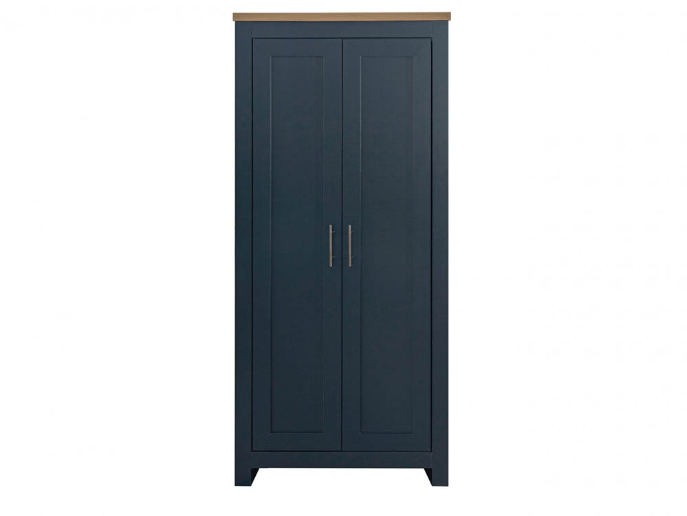 Birlea Birlea Highgate Navy and Oak Effect 2 Door Wardrobe (Flat Packed)