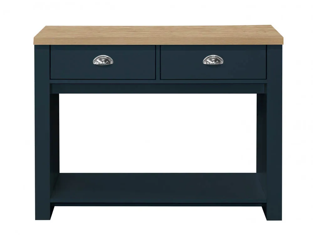 Birlea Birlea Highgate Navy and Oak Effect 2 Drawer Console Table