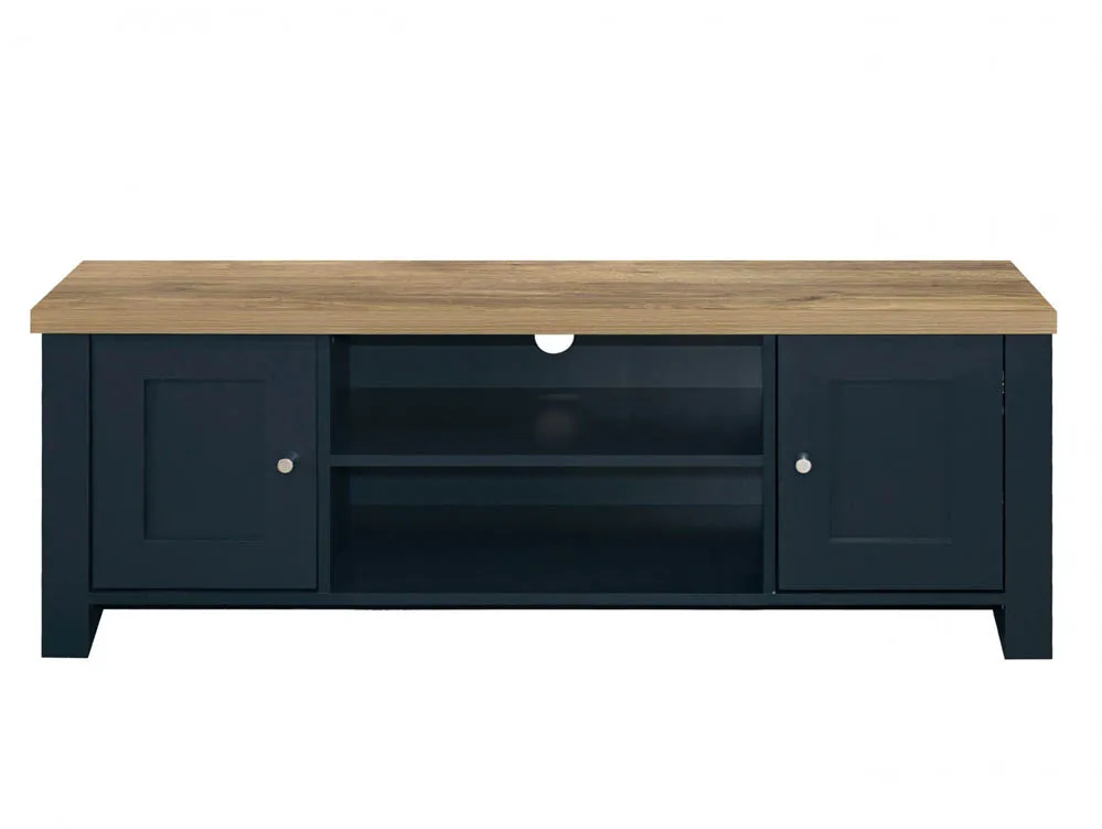 Birlea Birlea Highgate Navy and Oak Effect Large TV Unit