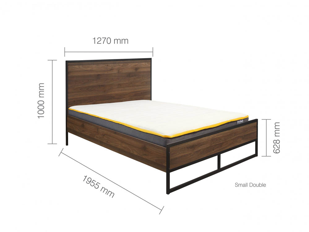 Birlea Birlea Houston 4ft Small Double Walnut Effect Bed Frame