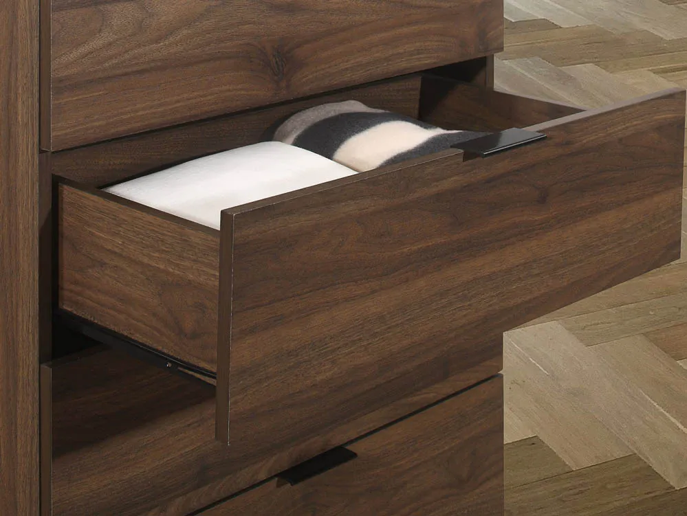 Birlea Furniture & Beds Birlea Houston Walnut Effect 4 Drawer Chest of Drawers