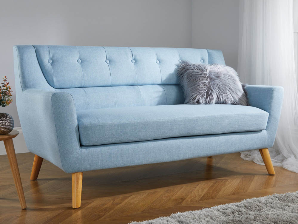 Birlea Birlea Lambeth Large Duck Egg Blue Fabric Sofa