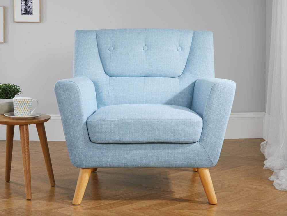 Birlea Birlea Lambeth Duck Egg Blue Fabric Chair
