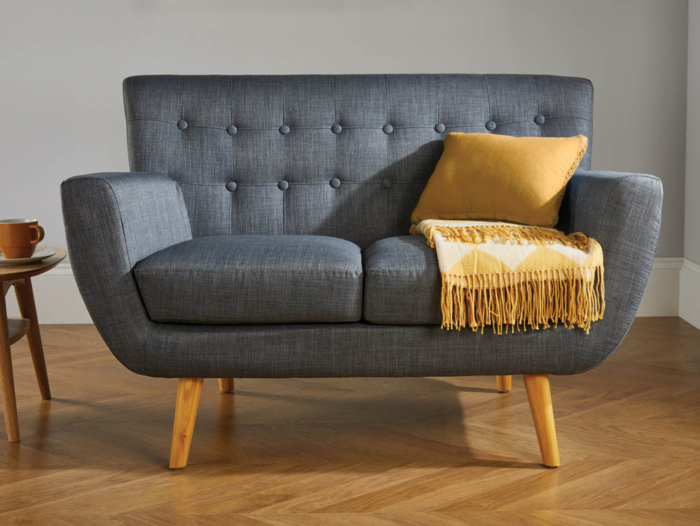 Birlea Birlea Loft Grey Fabric 2 Seater Sofa