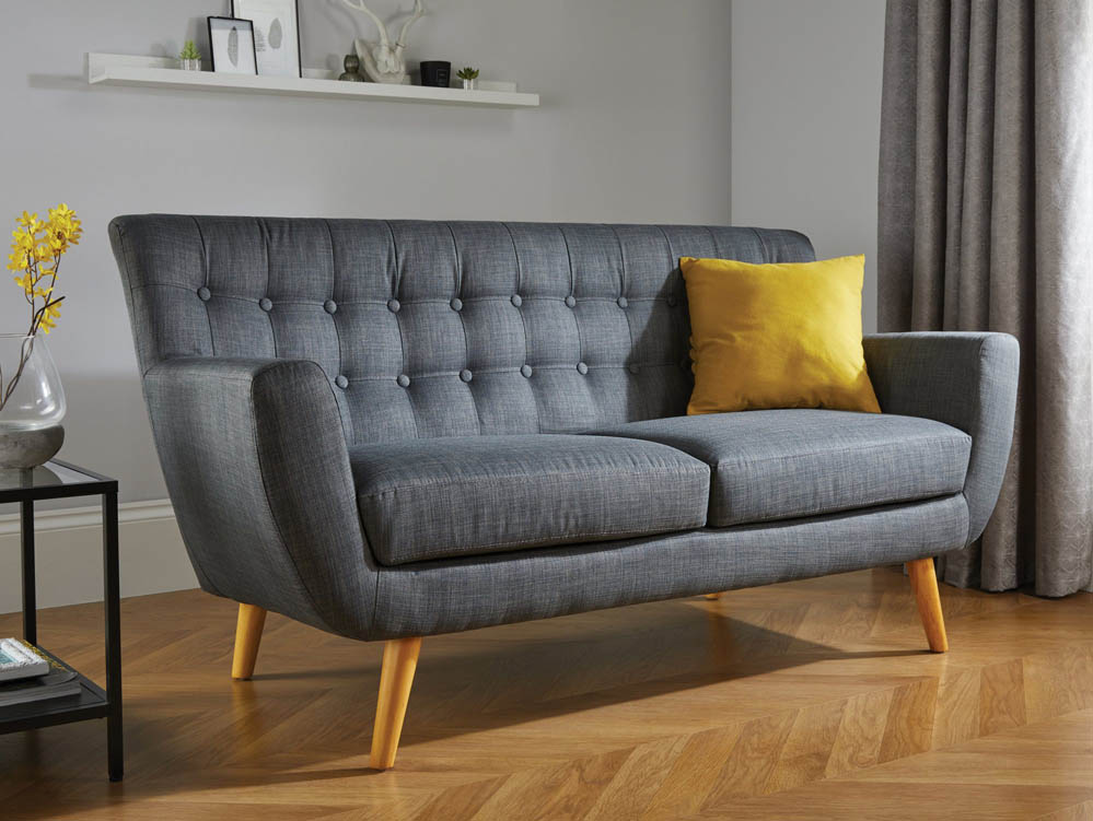 Birlea Birlea Loft Grey Fabric 3 Seater Sofa