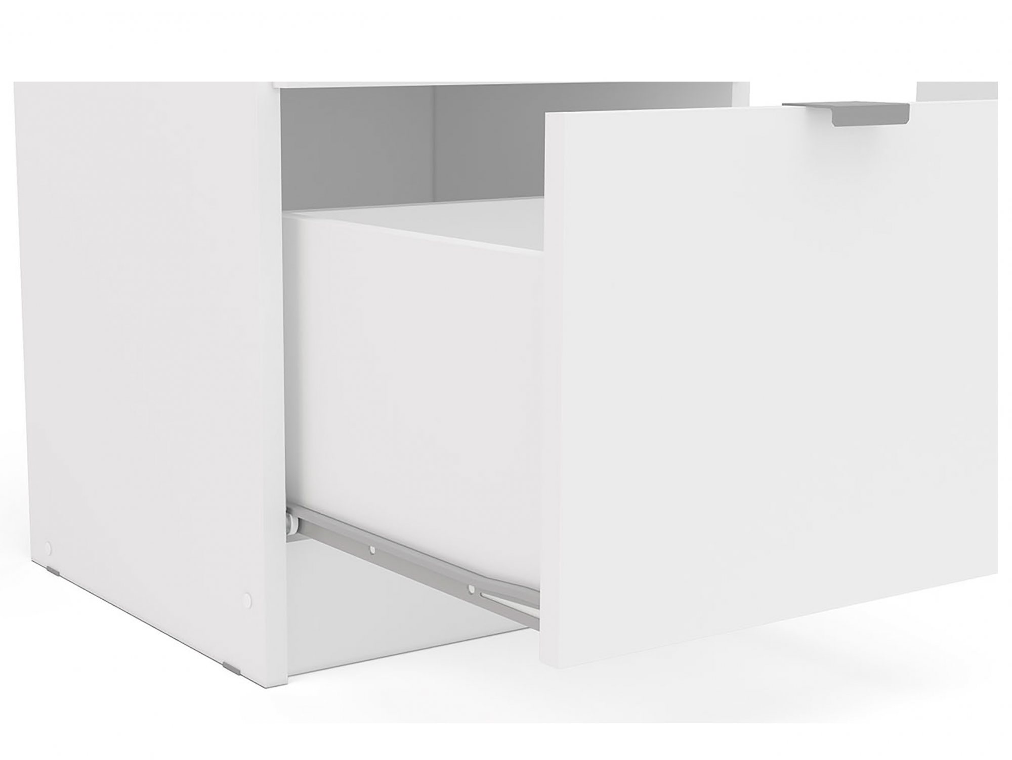 Birlea Birlea Madison White 3 Drawer Dressing Table & Mirror (Flat Packed)