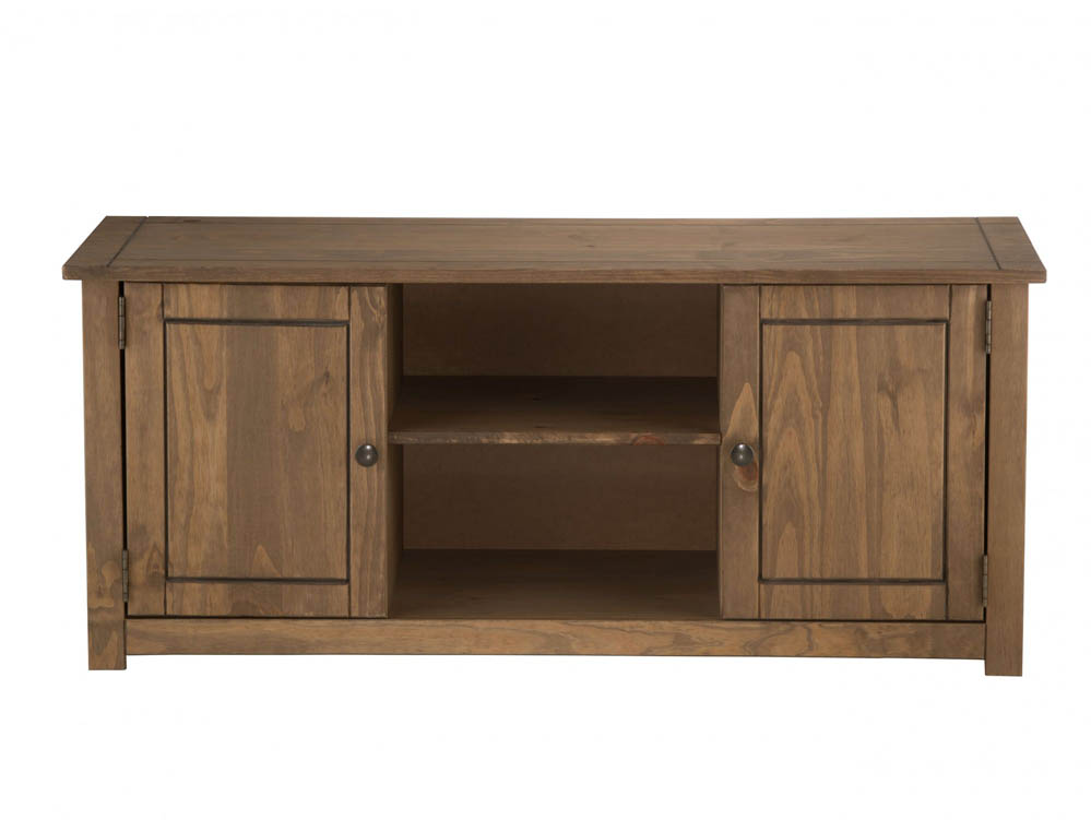 Birlea Birlea Santiago Distressed Pine 2 Door 1 Shelf Flat Screen TV Unit (Flat Packed)