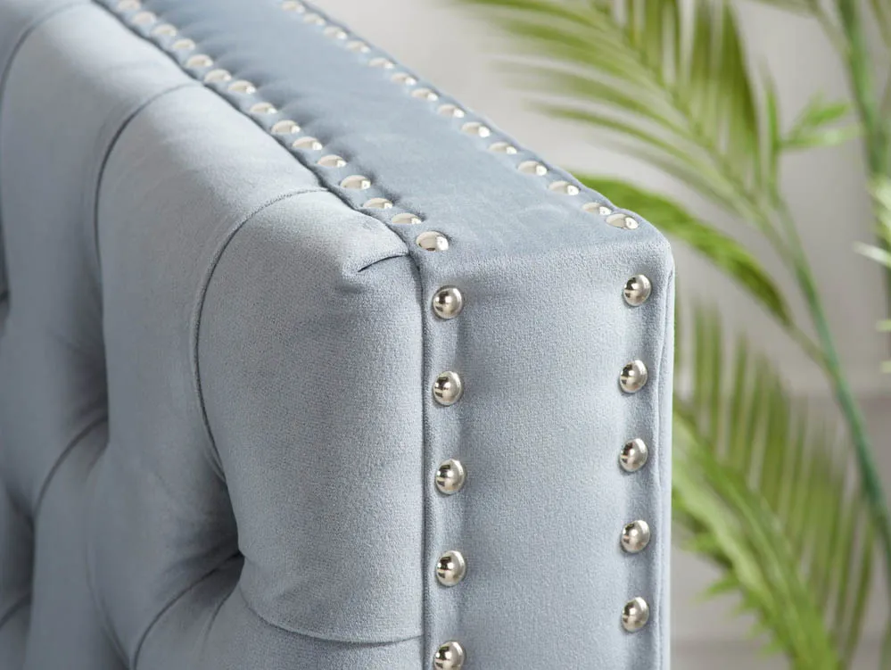 Birlea Furniture & Beds Birlea Florence Medium Grey Velvet Fabric Sofa