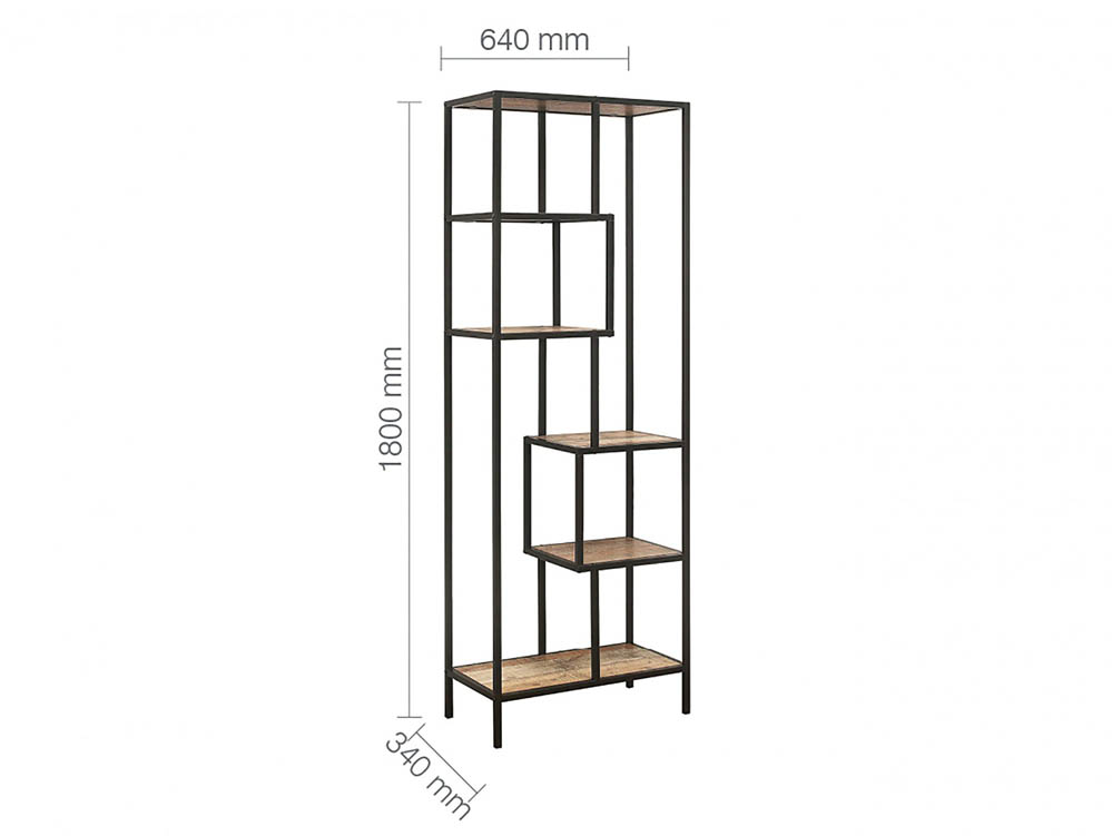 Birlea Birlea Urban Rustic Tall Shelving Unit (Flat Packed)